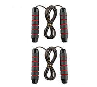 Cuerda para Saltar Profesional rope skipping Training con Mango de Espuma de Suave para Fitness, Ejercicio de Intervalos, Crossfit (2pcs)
