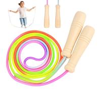 Cuerda para Saltars 250cm, Cuerda Saltars, Comba de Saltar Niñas Niños Adultos, Grupos Saltar Cuerda Salto con Mango Madera para Ejercicio Deportivo