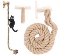 Cuerda para trepar gatos - Torre de escalada para gatitos - Escaleras de granero con patas, muebles de descanso de pared para interiores