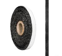 Cuerda plana negra de 20 mm x 2 mm, resistente a la fibra de vidrio, para puertas de estufas de leña, hornos y hornos, junta de cuerda de fuego para aplicaciones de sellado de alta temperatura