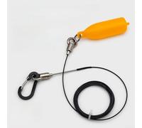 Cuerda portátil para peces con cable de acero inoxidable, clips de liberación rápida y flotadores de PVC naranja brillante, correa de pescado vivo para senderismo y ciclismo, accesorios de pesca (2 m)