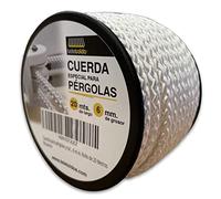 Cuerda Profesional Teletoldo para Pérgolas y Toldos - Uso Exterior Resistente a UV y Lluvia - 20 m - Larga Duración - Blanco