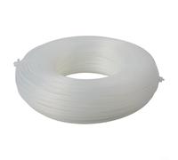 Cuerda redonda o cuadrada de nailon de 3,0 mm x 55 m para cortadora de césped, cuidado de jardín, alta visibilidad (redonda)
