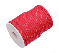 Cuerda reflectante de 30 metros de longitud con construcción de 7 núcleos para camping, supervivencia, instalación de tienda de campaña y uso al aire libre, cable de polipropileno de 4 mm de grosor