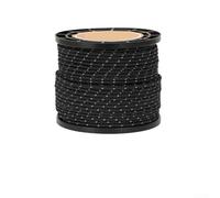 Cuerda reflectante de 50 m de grosor de 4 mm para acampar y senderismo, cuerda de seguridad de alta visibilidad con resistencia a la tracción de 500 libras, cuerda de poliéster resistente a la