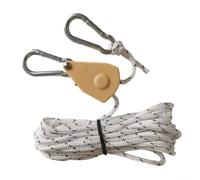 Cuerda resistente al viento de 2 m con una polea para facilitar los ajustes en la tienda de campaña y la configuración del toldo al aire libre, construida para mayor fiabilidad (B)