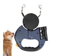Cuerda retráctil para dos perros,Cuerda retráctil para perros para 2 perros, Cuerda extensible para mascotas con cerradura, Mango antideslizante, reflectante, desenreda automáticamente, cuerda para pe