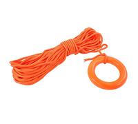 Cuerda Salvavidas Rescate Emergencia Flotante 30m Fibra Polipropileno Rojo 8mm con Anilla de Mano para Piscinas Playas Yates