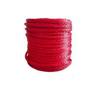 Cuerda sintética de Alta Resistencia de 10 mm x 200 m for grúas, amarres, tracción, Remolque y Aparejos. Fuerte Capacidad(Red)