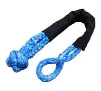 Cuerda sintética de grillete suave, tipo U, fibra de tela Oxford, resistencia a la rotura, cuerda de recuperación para camionetas ForJEEP SUV (azul)