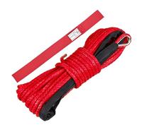 Cuerda sintética for cabrestante de 6 mm x 15 m, 3476 kg de Fuerza de tracción, Cuerda de Remolque de recuperación Resistente Fuerte Capacidad(Red)