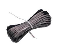 Cuerda sintética para cabrestante con Funda Protectora Negra, 6mm x 15m, 7700Lbs, Compatible con ATV UTV(KQ-52-G)