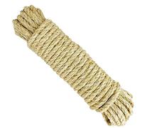 Cuerda sisal, 6MM * 10M, Natural Amarillo, Hecho en España, para Agricultura y ganadería, Industria, decoración, Bricolaje, artesanía, poleas, construcción, Transporte, usos Deportivos.