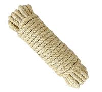 Cuerda sisal, 8MM * 10M, Natural Amarillo, Hecho en España, para Agricultura y ganadería, Industria, decoración, Bricolaje, artesanía, poleas, construcción, Transporte, usos Deportivos.