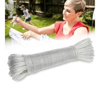 Cuerda tendedero Exterior 30m - Cuerdas tendedero Exterior de Acero con Revestimiento de PVC Transparente - Resistente y Duradera para Ropa tendida - Cuerda para Tender Ropa Exterior, Washing Line