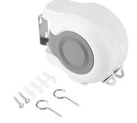 Cuerda Tendedero Exterior Extensible, Tendedero Pared Retráctil Doble, Secado Ropa Interior Exterior