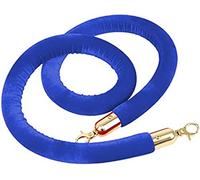 Cuerda torcida de puntal, barrera de control de multitudes, terciopelo, cola VIP comercial, for taquillas de exposiciones de bodas(Blue,1m/39inch/3.3ft)