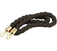 Cuerda torcida del puntal, barrera de control de multitudes, servicio pesado, nuevo divisor de cola, 2 pies/4 5 pies de largo for la ceremonia de apertura(Black,0.6m/24inch/2ft)