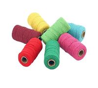Cuerda trenzada de cáñamo, Cuerda de macramé algodón 2 mm y 100 m, trenzada, yute dos colores. Proceso cuerda bicolor for envoltorio regalo pared, decoración bodas DIY(Christmas)