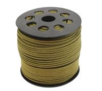 Cuerda Trenzada de Gamuza sintética de 10 Yardas de Cuero de Terciopelo for Hacer Joyas (2,7 mm x 1,5 mm)(Dark Green)