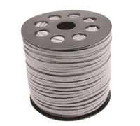 Cuerda Trenzada de Gamuza sintética de 10 Yardas de Cuero de Terciopelo for Hacer Joyas (2,7 mm x 1,5 mm)(Light Grey)