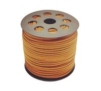 Cuerda Trenzada de Gamuza sintética de 10 Yardas de Cuero de Terciopelo for Hacer Joyas (2,7 mm x 1,5 mm)(Earth Yellow)