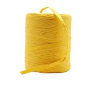Cuerda trenzada de rafia para envolver, Paquete multicolor de hilo paja rafia 3 rollos 180 m cada uno for manualidades bricolaje(Yellow)