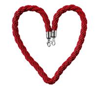Cuerda trenzada roja Ber con cuerda de cáñamo D Hoo para eventos, teatro, divisor de colas de control de multitudes, 1,4 m / 4.6ft de longitud, ideal para seguridad y Det