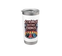 Cuerdas antes de las cosas Música rock Diversión Vaso térmico de acero inoxidable de doble pared