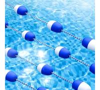 Cuerdas Azules y Blancas para delimitar carriles de Piscina, líneas flotantes de Boyas de 15 Metros, Separador de Seguridad para Piscinas enterradas, de competición y de Uso público: accesor