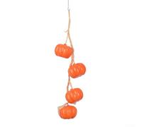 Cuerdas colgantes de calabaza de imitación, 4 racimos (51 cm cada uno), decoración de granja y restaurante, plástico ligero, fácil de colgar, exhibición de temporada para exteriores e interiores