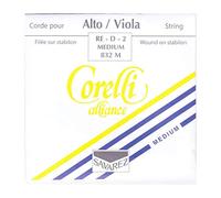 Cuerdas Corelli para Viola Alliance D Sintéticas/Plata-Alu. medio de la herida 832M