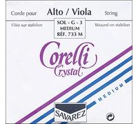 Cuerdas Corelli para viola Crystal G Nylon/devanado de plata Medium 733M