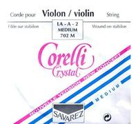 Cuerdas Corelli para violín Crystal A Stabilon con entorchado de nylon/aluminio Medium 702M
