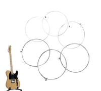 Cuerdas de acero para guitarra eléctrica, calidad de sonido brillante, juego de 1 a 6 cuerdas | Cuerdas más claras y crujientes con calidad de sonido brillante de acero para guitarras eléctricas