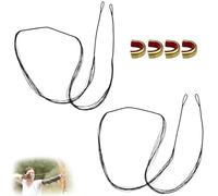 Cuerdas de arco de repuesto para arcos recurve, 68 pulgadas, 12 hebras + 2 botones de latón, 14 hebras + 2 botones de latón, cuerdas de arco de fibra de nailon resistentes a la abrasión, cuerdas de