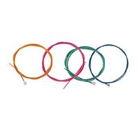 Cuerdas de bajo de neón Piccolo 12 × 10 × 1 1,16 mm, 1,44 mm, 2,0 mm, 2,54 mm .046-.100 4 cuerdas coloridas instrumento de cuerdas de bajo eléctrico