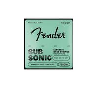Cuerdas de bajo Fender Stainless 7350, acero inoxidable de cuerda redonda, escala larga, calibre .045-.100 de 7350ML, (4)