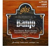 GHS Strings Cuerdas de banjo ligeras 10-12-14-22-10
