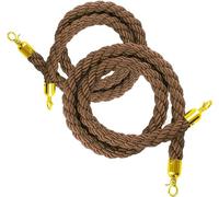 Cuerdas de barrera Cuerdas con postes retorcidos Crowd Control Barrier Rope Hemp Rope Multicolor Length 60-400cm 2 Pcs(Brown,210Cm/7Ft)