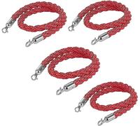 Cuerdas de barrera Cuerdas con postes retorcidos Twisted Queue Barrier Rope With Hook Multiple Sizes Pack Of 5(4pack,200Cm/79 in)
