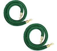Cuerdas de barrera for control de multitudes, barreras de postes guía con mosquetones pulidos(Green,3meter)