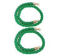 Cuerdas de barrera for control de multitudes, línea de cola de barreras de cuerda de cáñamo for postes de postes, seguridad con broches pulidos(Green 1,3m/9.8ft/118in)