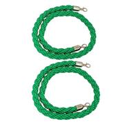 Cuerdas de barrera for control de multitudes, línea de cola de barreras de cuerda de cáñamo for postes de postes, seguridad con broches pulidos(Green 2,3m/9.8ft/118in)