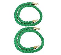 Cuerdas de barrera for control multitudes, línea cola barreras cuerda cáñamo puntal for postes, seguridad con broches pulidos(Green,2.2m/7.2ft/86.6in)