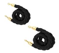 Cuerdas De Barrera Para Control De Multitudes, Barreras De Cuerda De Cáñamo De Puntal, Cuerda De Línea Para Postes De Puntal, Poste,Barrera De Seguridad De Cuerda 1/1,5/2/2,5/3M(Size:2.5M,Color:Negro)