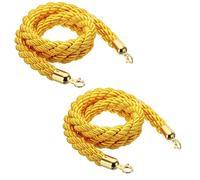 Cuerdas De Barrera Para Control De Multitudes, Barreras De Cuerda De Cáñamo De Puntal, Cuerda De Línea Para Postes De Puntal, Poste,Barrera De Seguridad De Cuerda 1/1,5/2/2,5/3(Size:2.5M,Color:Yellow)