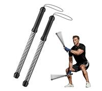 Cuerdas de batalla sin cuerda (paquete de 2) - Cuerdas de entrenamiento portátiles con peso para entrenamiento HIIT, cardiovascular y muscular, equipo plegable de gimnasio en casa para hombres y