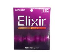 Cuerdas de guitarra acústica elixir nanoweb 80/20 bronce 11-52 luz personaliz...