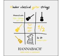 Cuerdas de guitarra clásica Hannabach Serie 890 MT para 1/2 guitarra para niños Escala: 53-56 cm - ejecución con 2 cuerdas Sol3-890MT 1/2